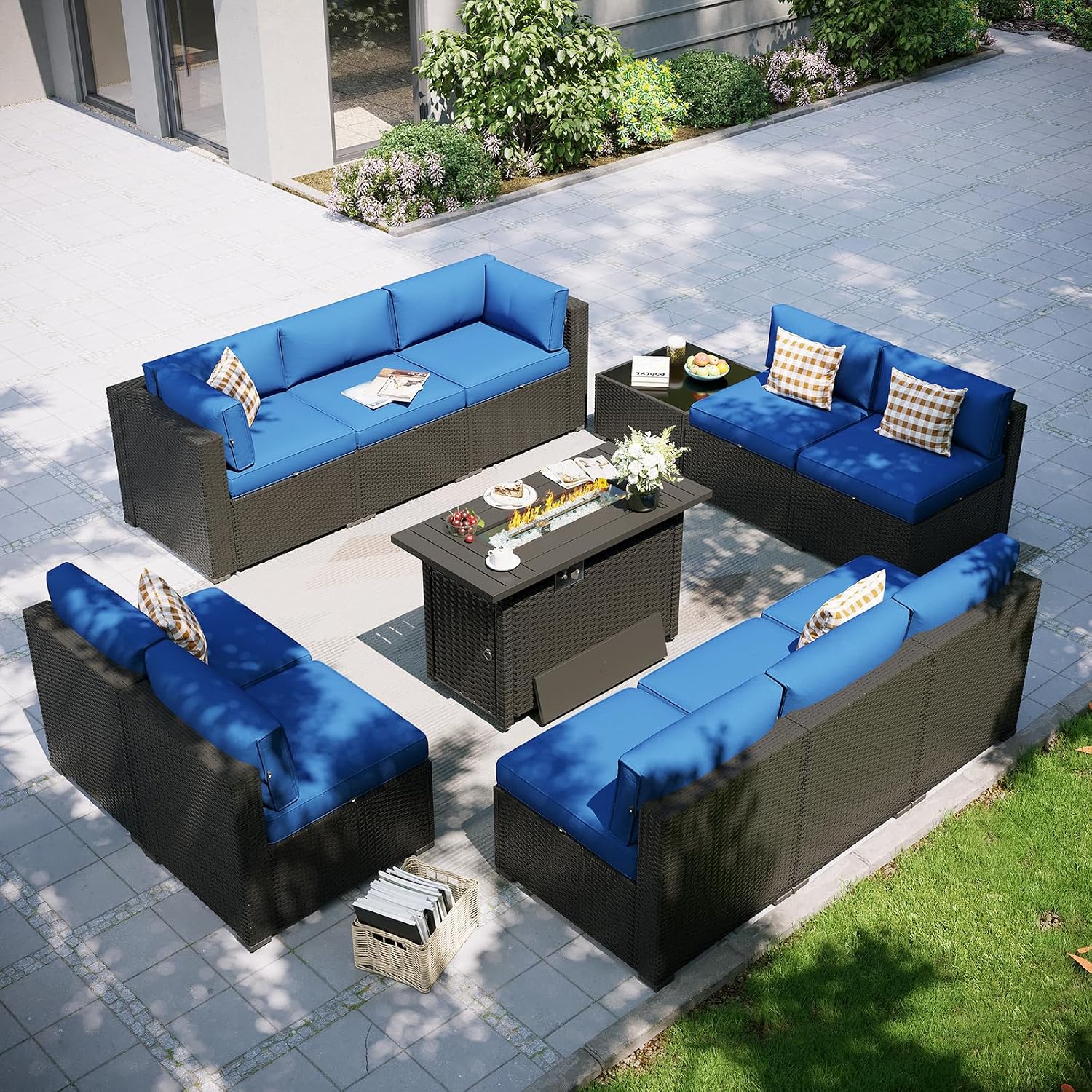 Outdoor Furniture With Fire Pit Table - Patio Furniture Set with Fire Pit