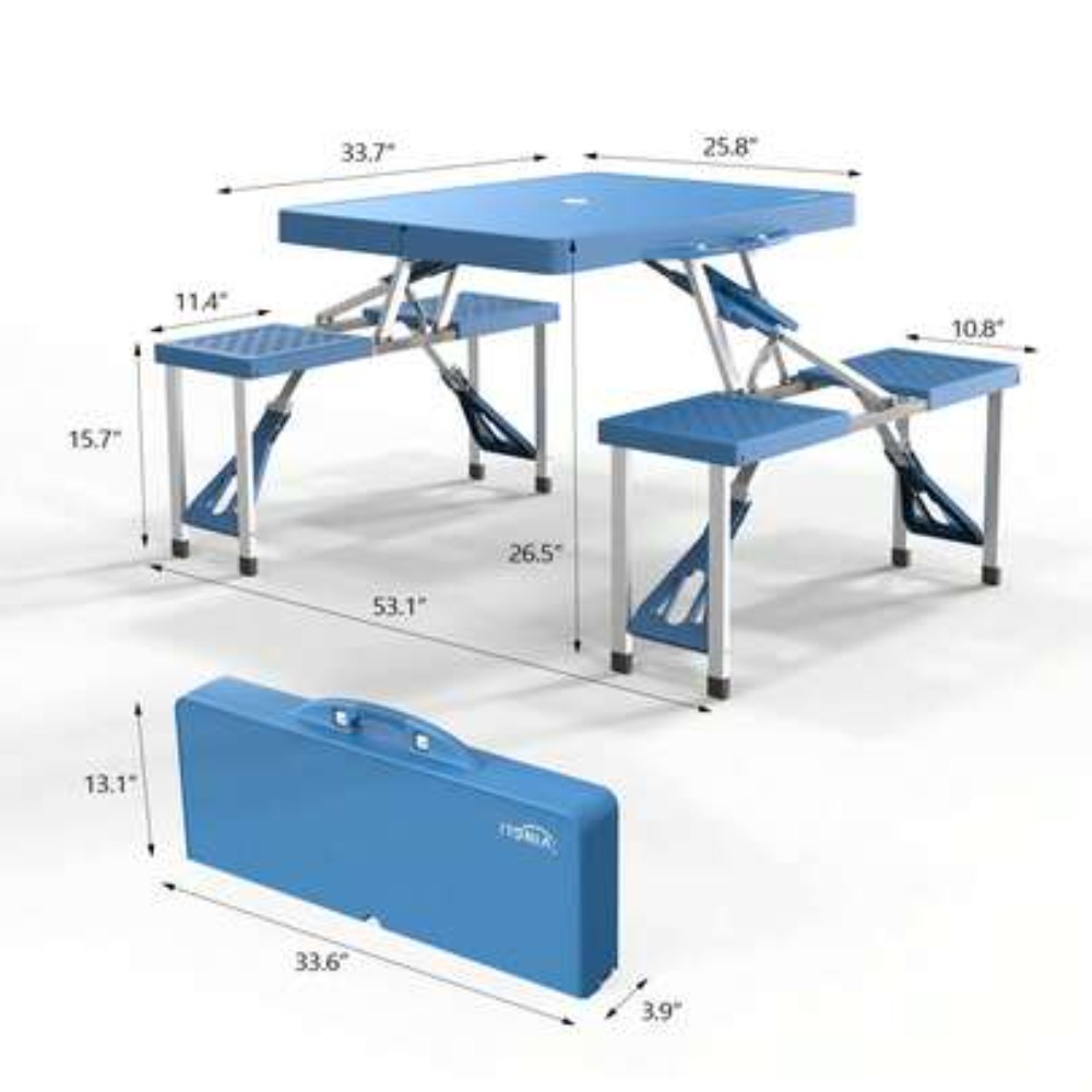 4 Ft Folding Camping Picnic Ta - Folding Picnic Table ulasan dan harga