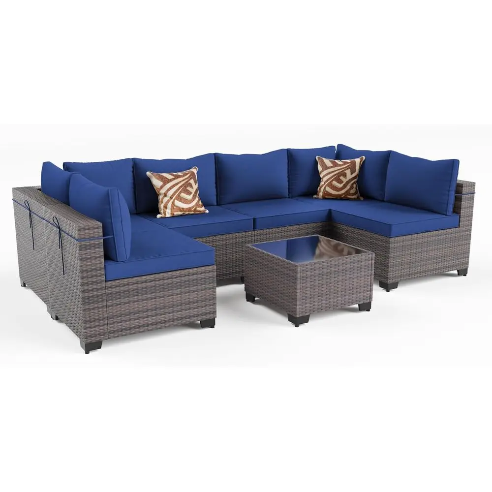 7-Piece Outdoor Patio Furnitur - Outdoor Furniture Balcony ulasan dan harga