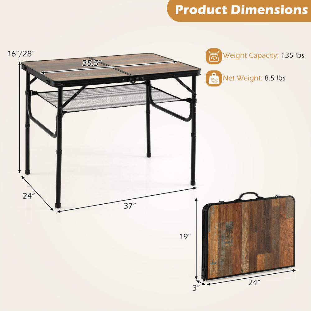 Single Folding Camping Table C - Folding Picnic Table ulasan dan harga
