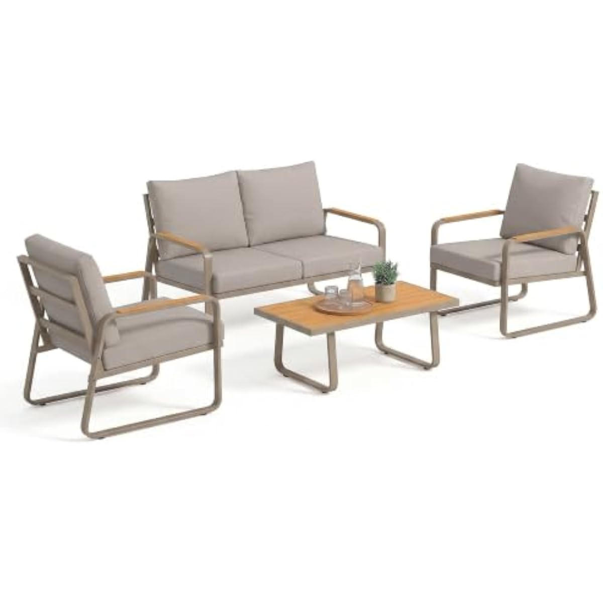 4-Piece Outdoor Lounge Collect - Outdoor Furniture Loveseat ulasan dan harga