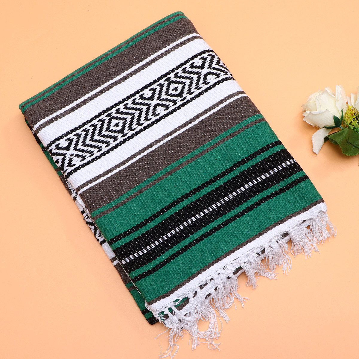 Mexican Blanket Green 130x180c - Outdoor Furniture Green ulasan dan harga