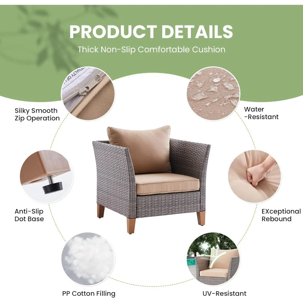 5-Piece Patio Furniture Set, O - Outdoor Furniture Loveseat ulasan dan harga