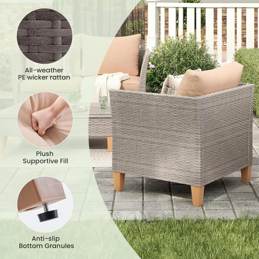 5-Piece Patio Furniture Set, O - Outdoor Furniture Loveseat ulasan dan harga