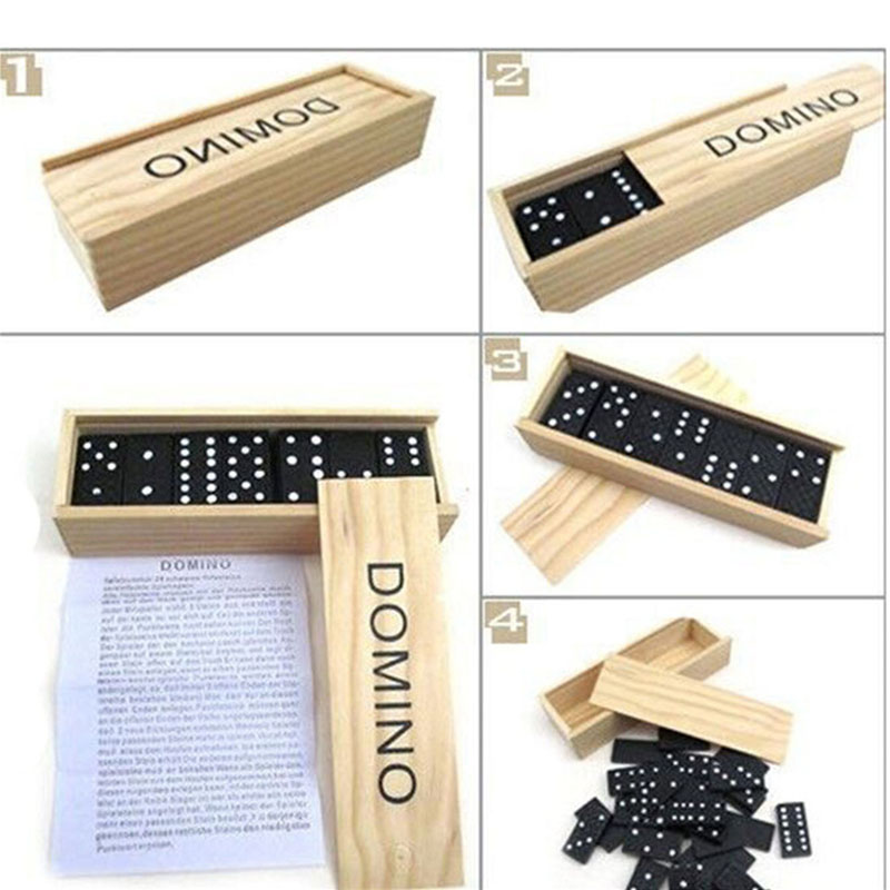 28pcs/Set Wooden Domino Board  - Outdoor Furniture Usa ulasan dan harga