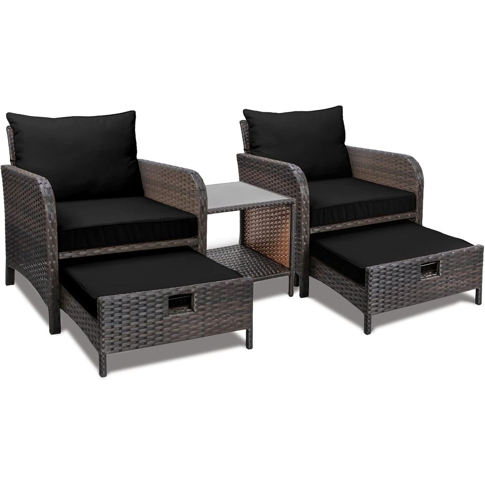 Balcony urniture 5 Piece Patio - Outdoor Furniture No Cushions ulasan dan harga
