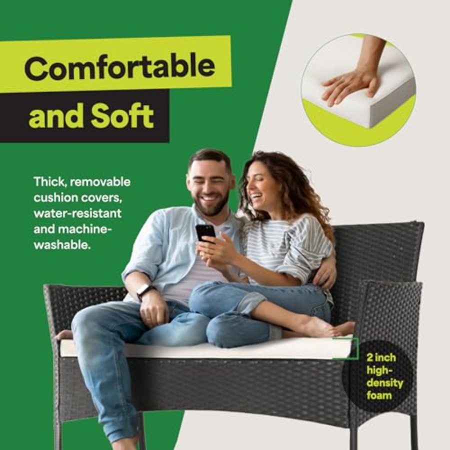 4-Piece Outdoor Patio Furnitur - Outdoor Furniture Loveseat ulasan dan harga