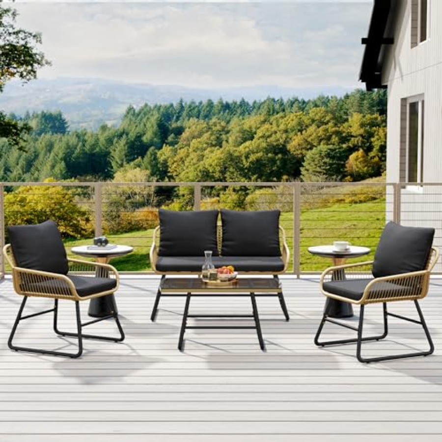 Patio Furniture Set, Outdoor W - Outdoor Furniture Loveseat ulasan dan harga