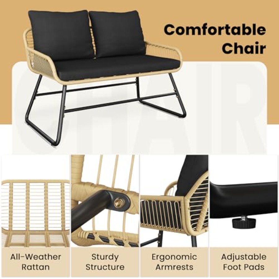 Patio Furniture Set, Outdoor W - Outdoor Furniture Loveseat ulasan dan harga