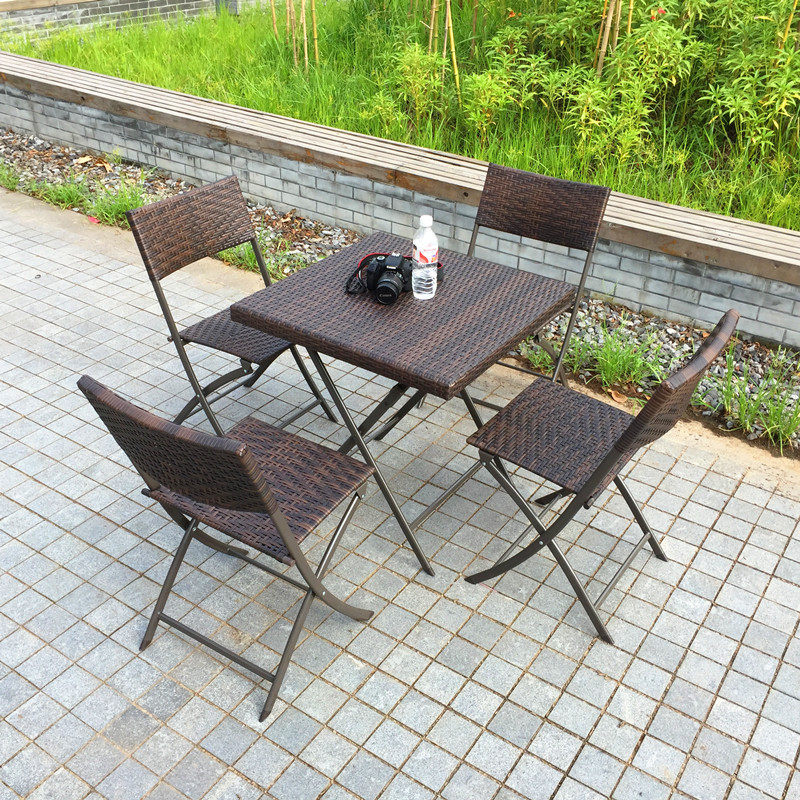 Folding Outdoor Garden Set Rat - Outdoor Furniture Table And Chairs ulasan dan harga