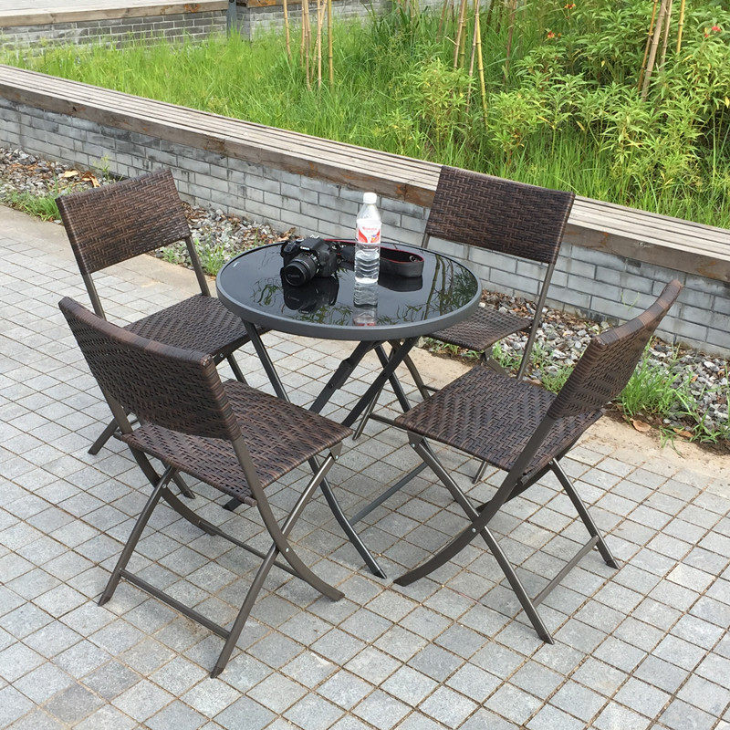 Folding Outdoor Garden Set Rat - Outdoor Furniture Table And Chairs ulasan dan harga