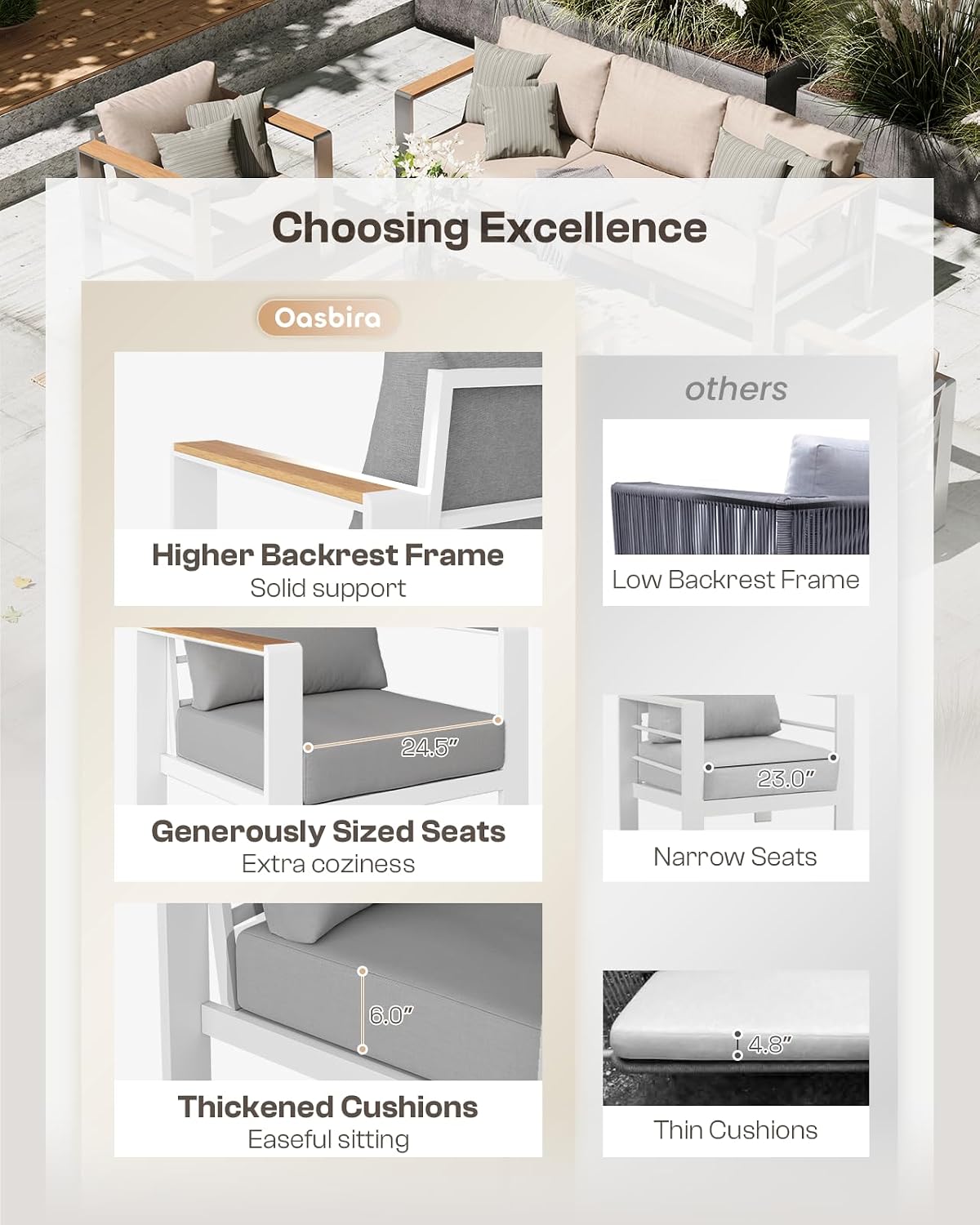 Aluminum Outdoor Loveseat, Rus - Outdoor Furniture Balcony ulasan dan harga