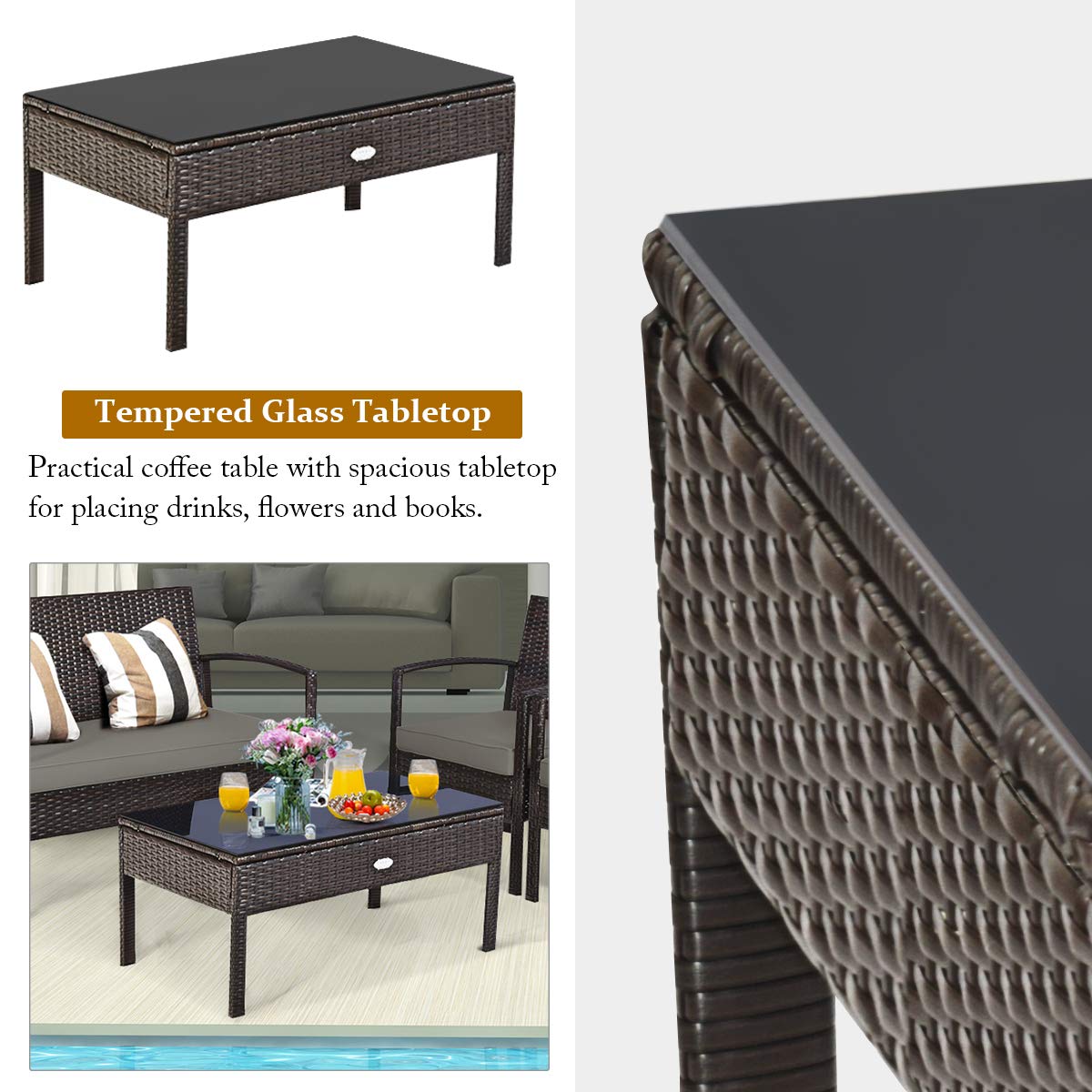 Outdoor Wicker Patio Furniture - Outdoor Furniture Balcony ulasan dan harga