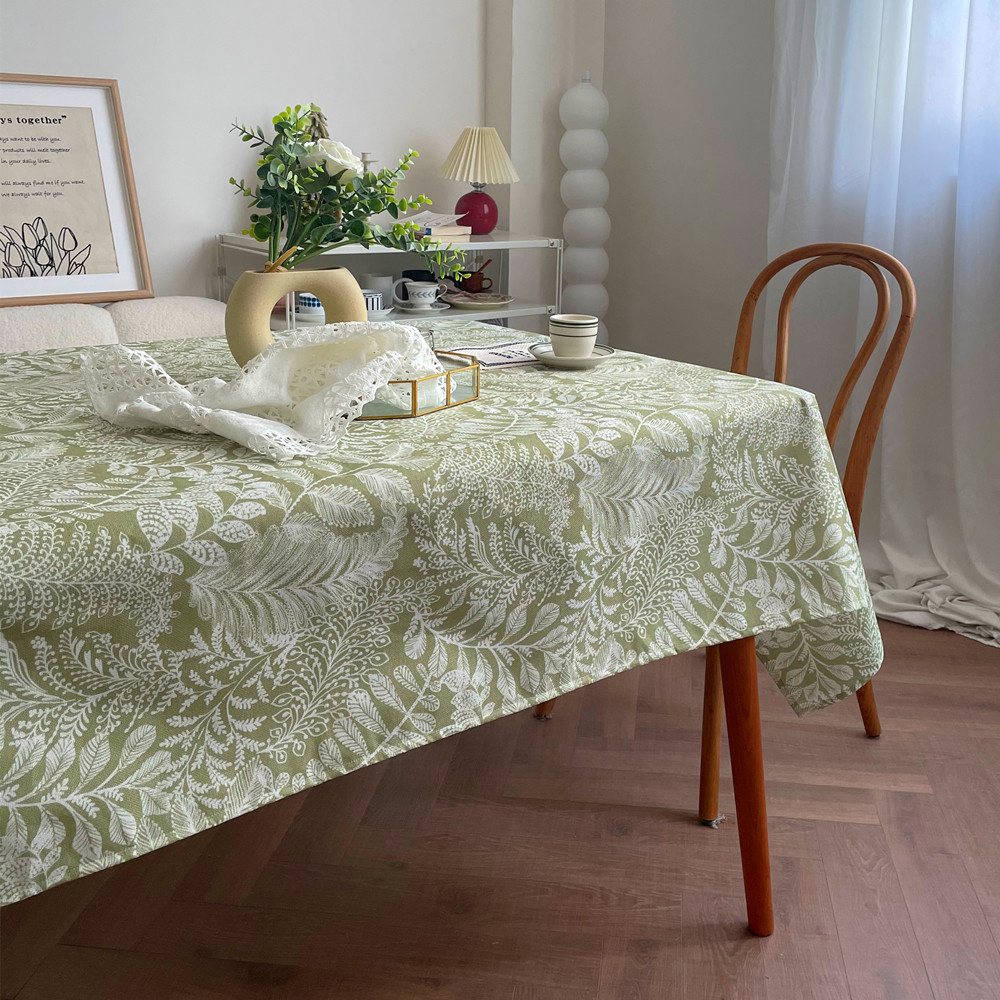 Cotton Linen Waterproof  Table - Outdoor Furniture Green ulasan dan harga