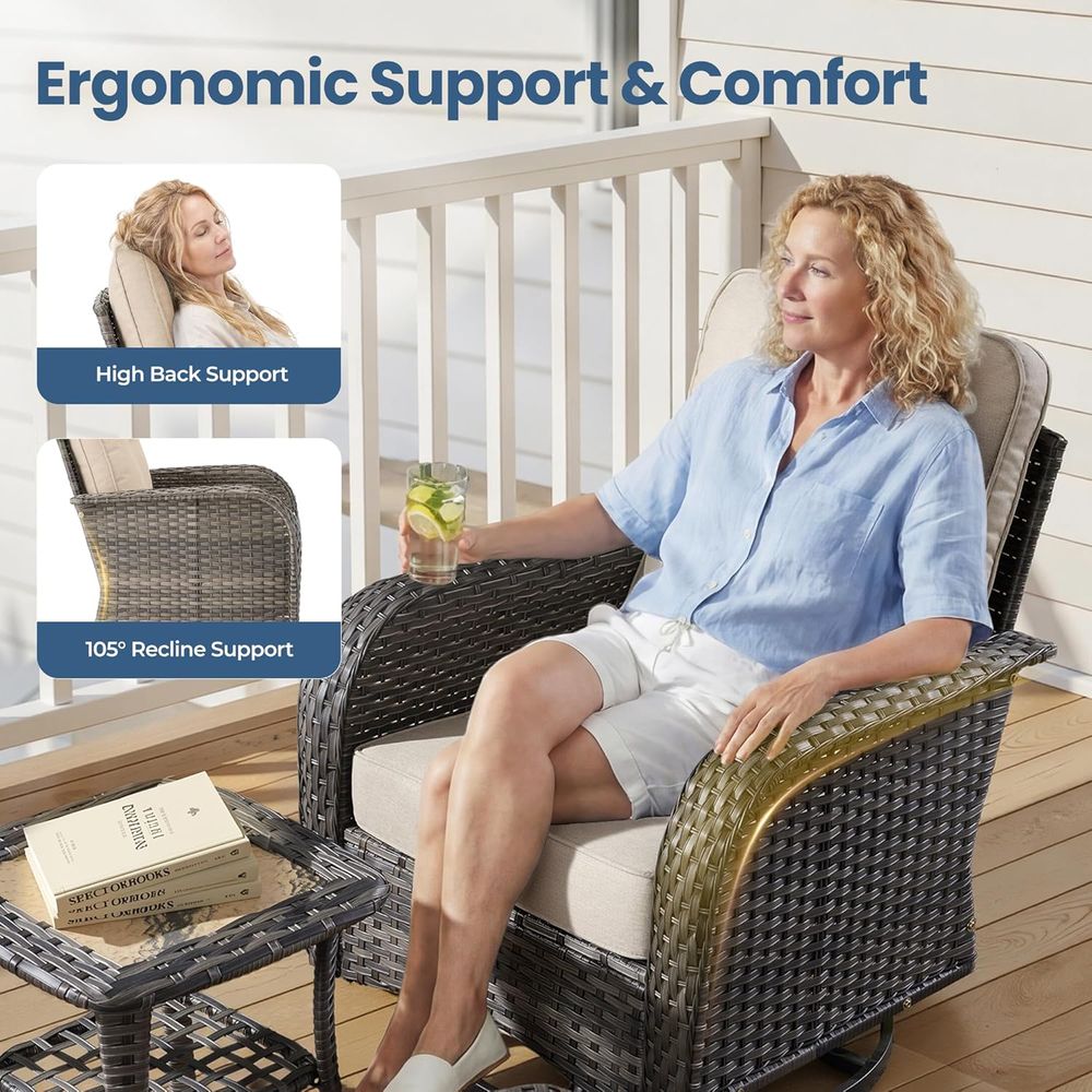 5-Piece Wicker Patio Furniture - Outdoor Furniture Loveseat ulasan dan harga