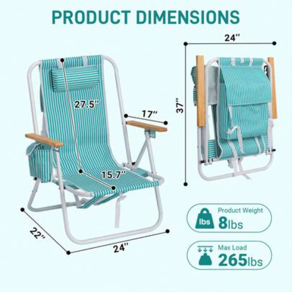 Adjustable 4 Position Folding  - Outdoor Furniture Green ulasan dan harga