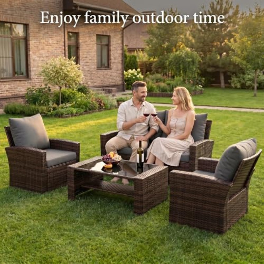 Patio Furniture Set, Outdoor F - Outdoor Furniture Loveseat ulasan dan harga