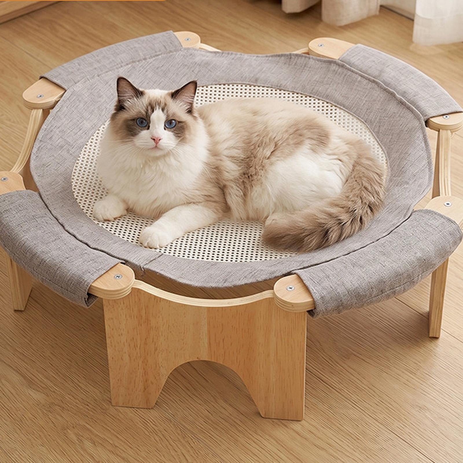 Elevated Pet Bed Wooden Cat Ha - Outdoor Furniture Durable ulasan dan harga
