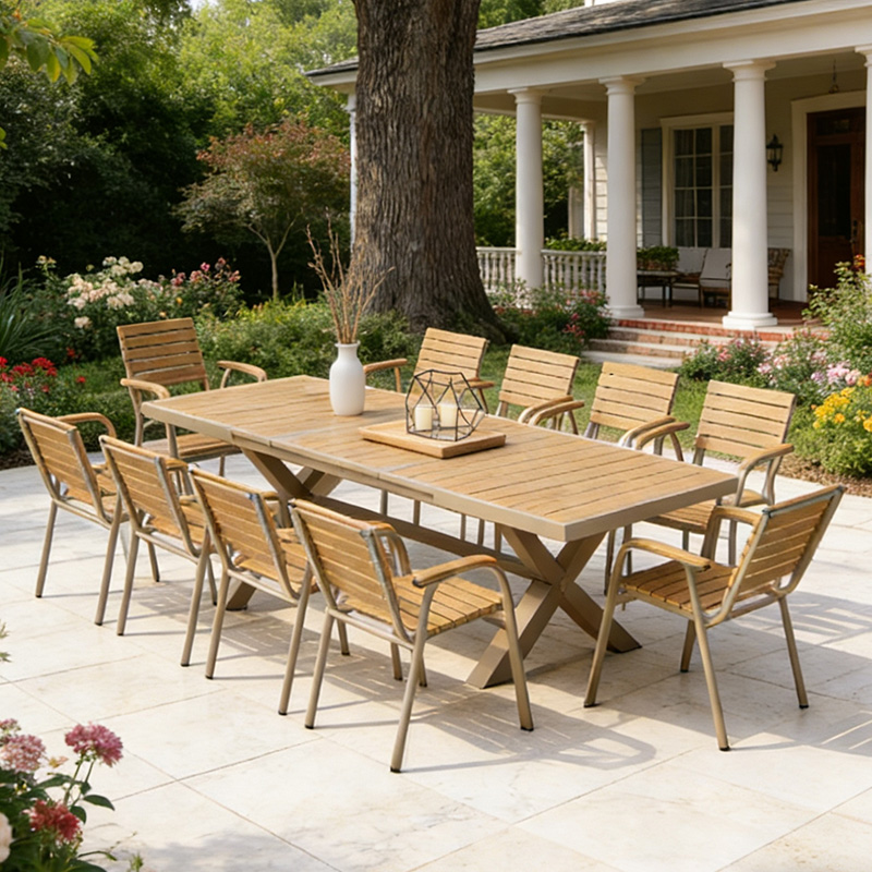 Modern Aluminum Frame Outdoor  - Outdoor Furniture No Cushions ulasan dan harga