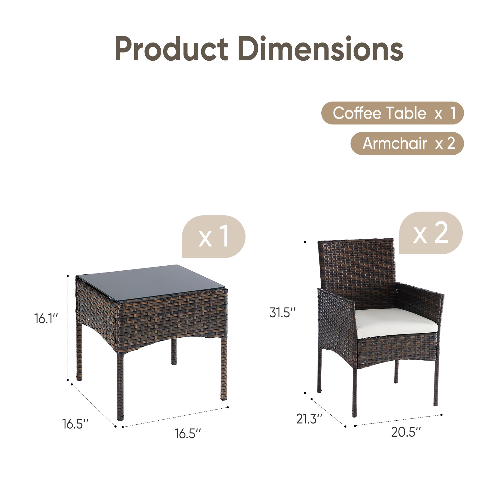 JHK Large Size 3 Pieces Outdoo - Outdoor Furniture Bali ulasan dan harga