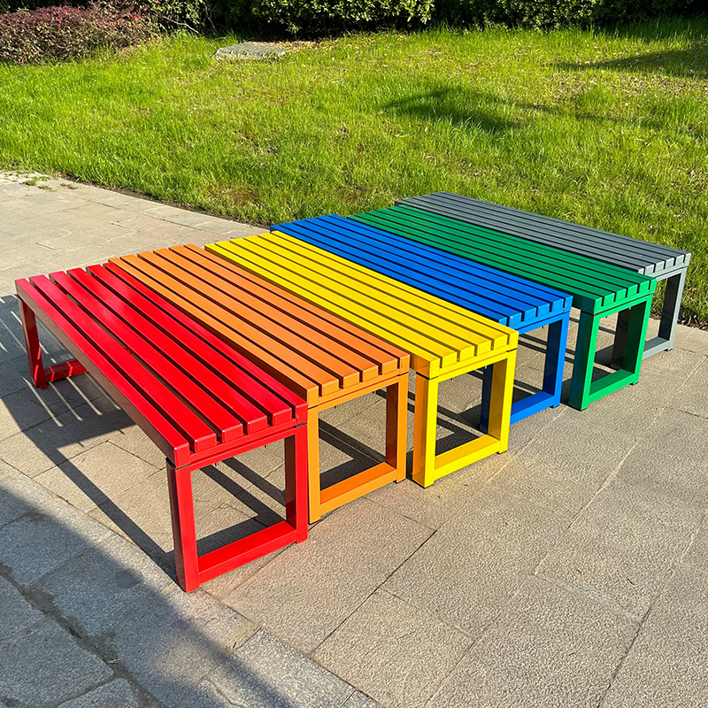 Internet celebrity White bench - Outdoor Furniture Green ulasan dan harga