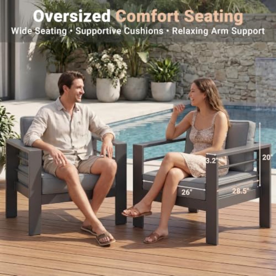 Aluminum Outdoor Loveseat with - Outdoor Furniture Loveseat ulasan dan harga