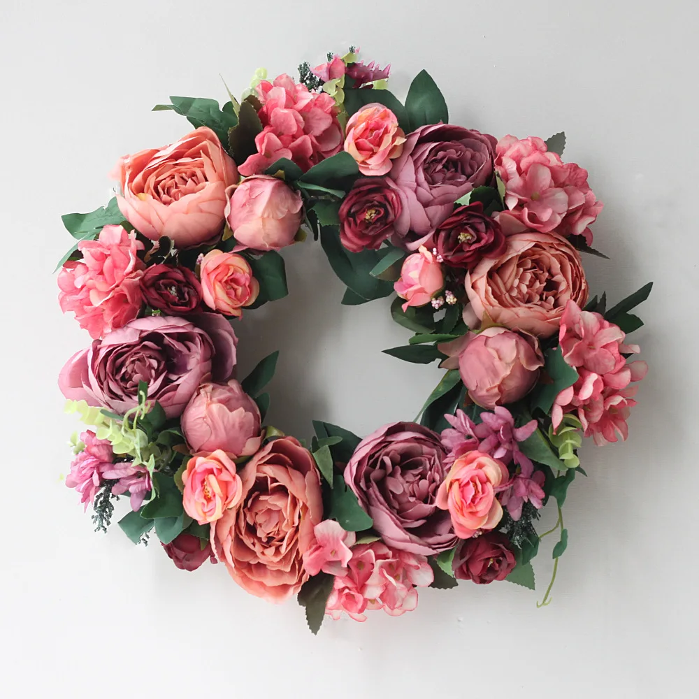 Artificial Peony Wreath Garlan - Outdoor Furniture Rh ulasan dan harga