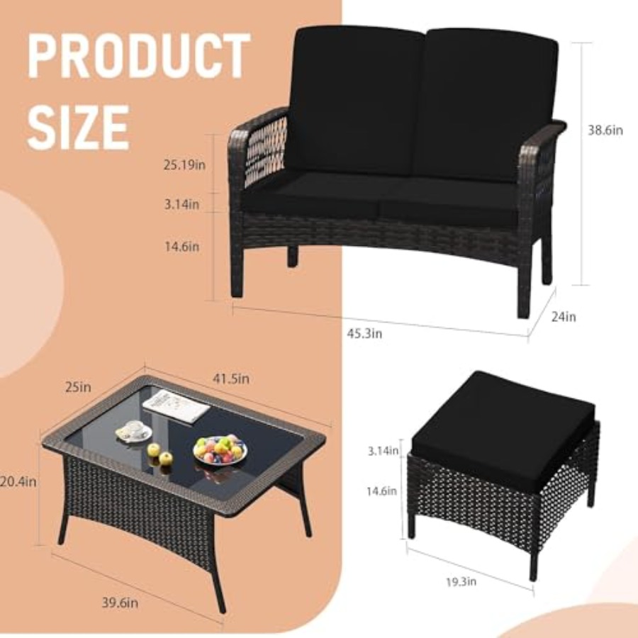Patio Furniture Set Outdoor Ra - Outdoor Furniture Loveseat ulasan dan harga