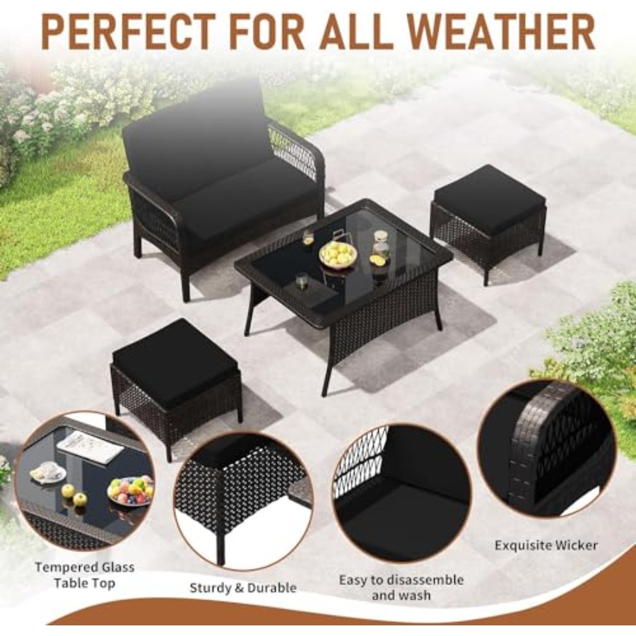 Patio Furniture Set Outdoor Ra - Outdoor Furniture Loveseat ulasan dan harga