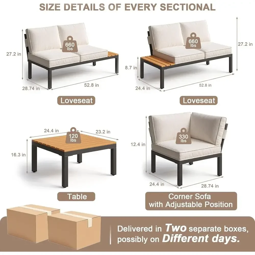 5-Person Outdoor Patio Furnitu - Outdoor Furniture Durable ulasan dan harga