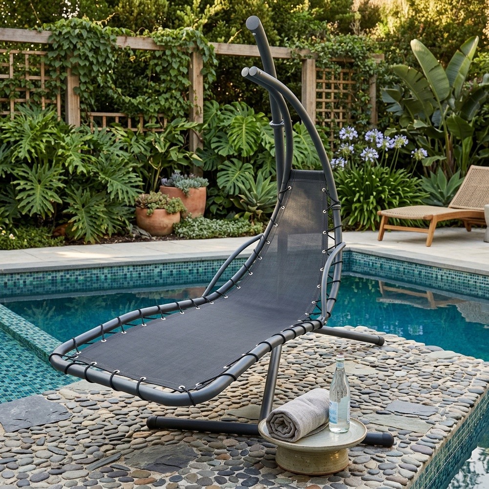 Outdoor Hanging Curved Chaise  - Outdoor Furniture Rh ulasan dan harga